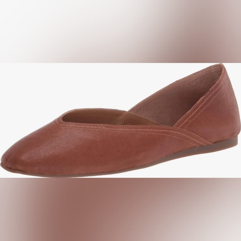 Lucky Brand Women's Alba Ballet Square Toe Flats In Color Umber